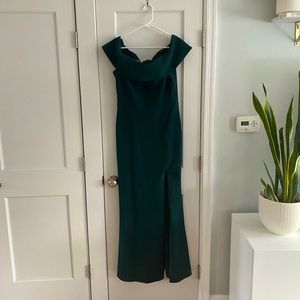 BHLDN Delice Off-The-Shoulder Crepe Dress
